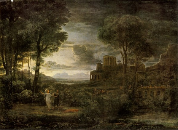 Vision of an angel in a gray forest by Claude Lorrain